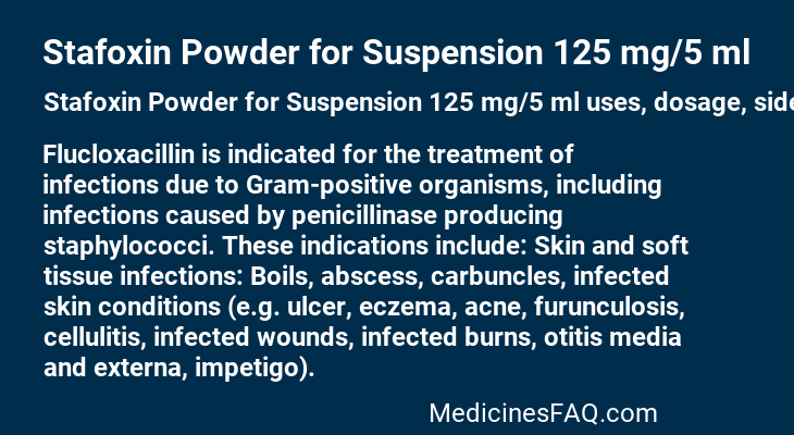 Stafoxin Powder for Suspension 125 mg/5 ml
