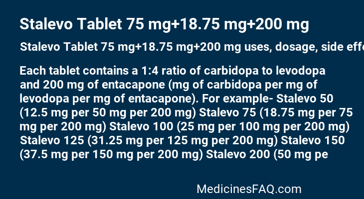 Stalevo Tablet 75 mg+18.75 mg+200 mg