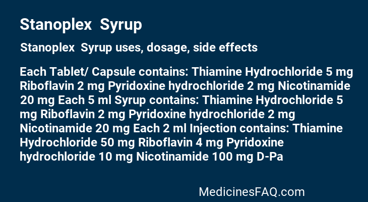 Stanoplex  Syrup