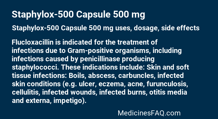 Staphylox-500 Capsule 500 mg