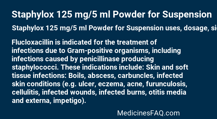 Staphylox 125 mg/5 ml Powder for Suspension