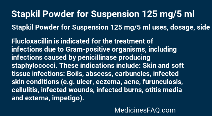 Stapkil Powder for Suspension 125 mg/5 ml