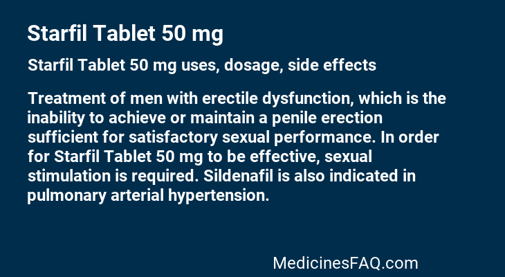Starfil Tablet 50 mg