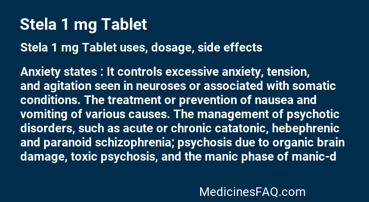 Stela 1 mg Tablet