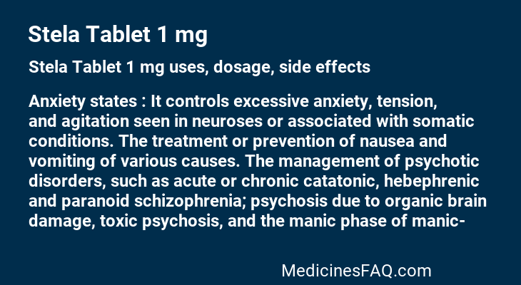 Stela Tablet 1 mg