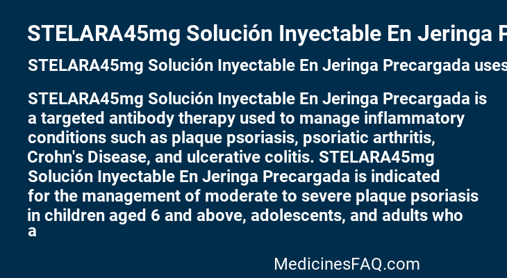 STELARA45mg Solución Inyectable En Jeringa Precargada