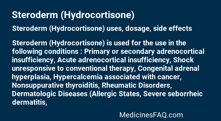 Steroderm (Hydrocortisone)