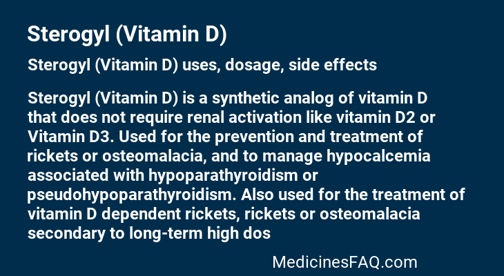 Sterogyl (Vitamin D)