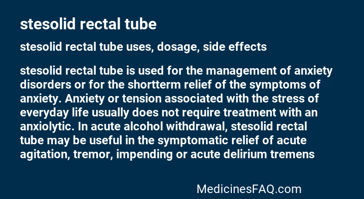 stesolid rectal tube