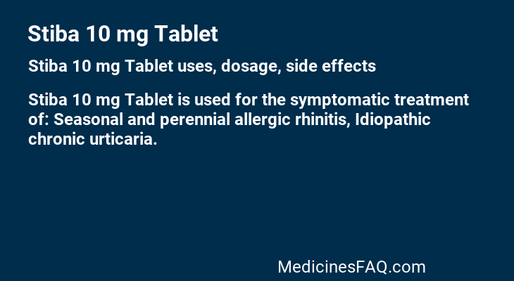 Stiba 10 mg Tablet