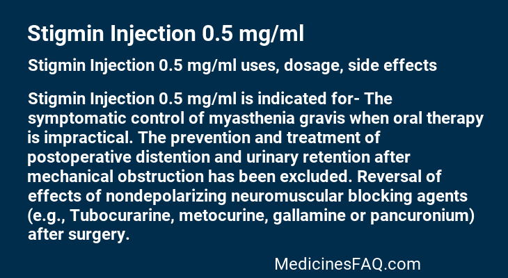 Stigmin Injection 0.5 mg/ml