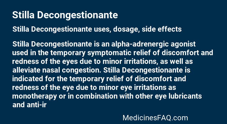 Stilla Decongestionante