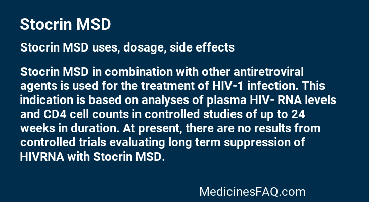 Stocrin MSD