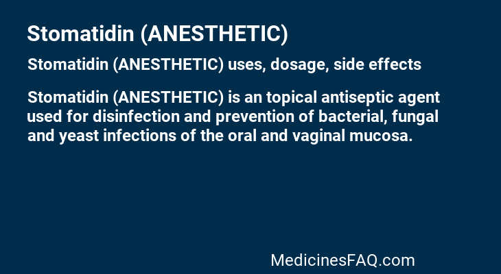 Stomatidin (ANESTHETIC)