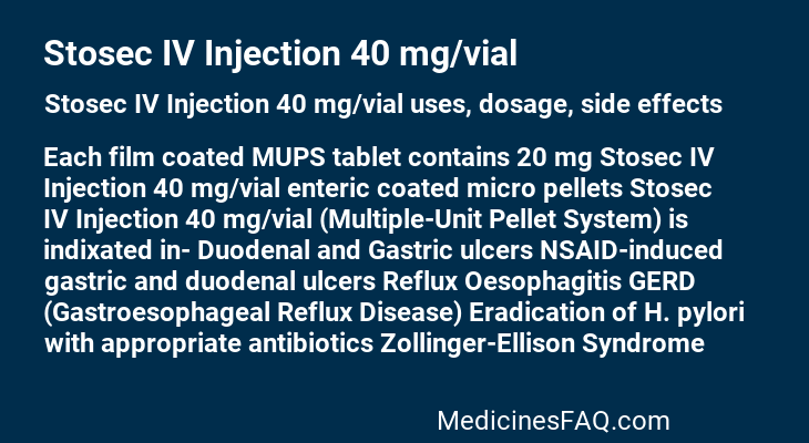 Stosec IV Injection 40 mg/vial