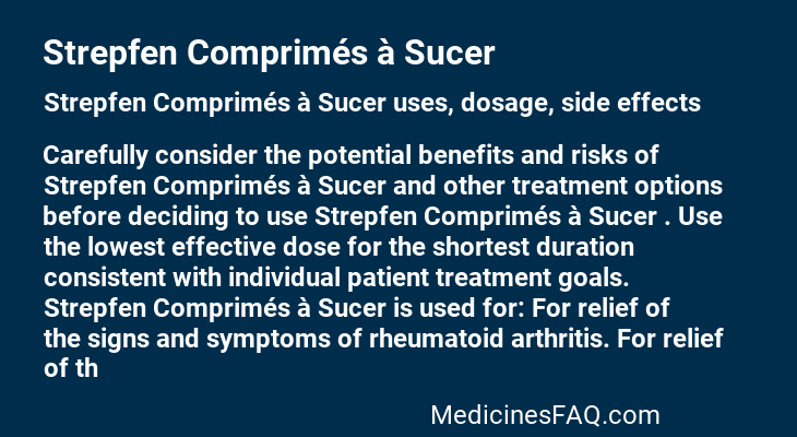 Strepfen Comprimés à Sucer