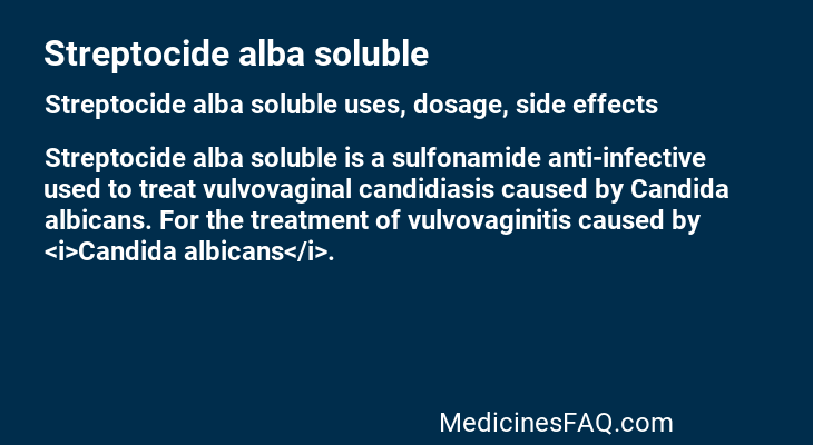 Streptocide alba soluble