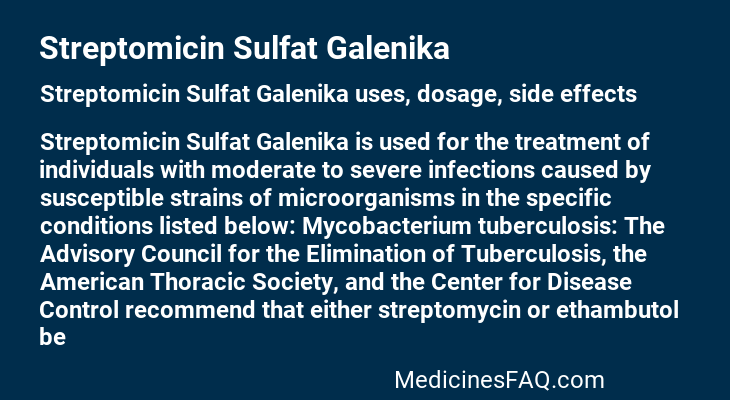 Streptomicin Sulfat Galenika