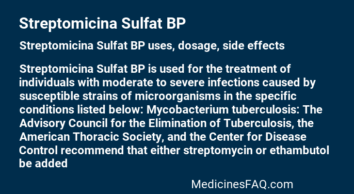 Streptomicina Sulfat BP