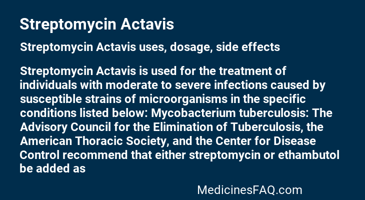 Streptomycin Actavis