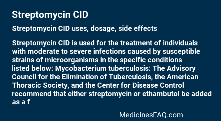 Streptomycin CID