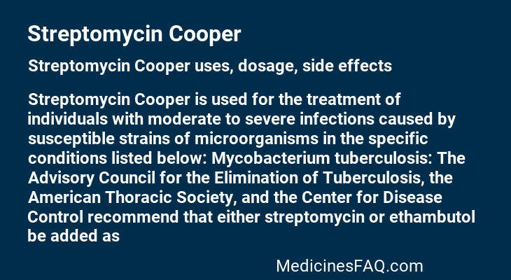 Streptomycin Cooper