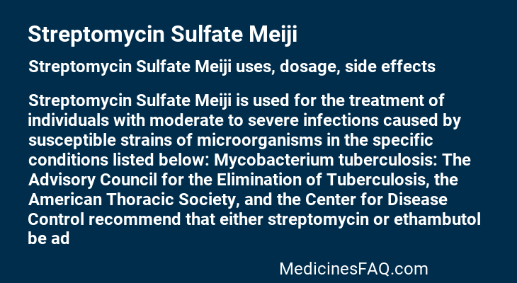 Streptomycin Sulfate Meiji