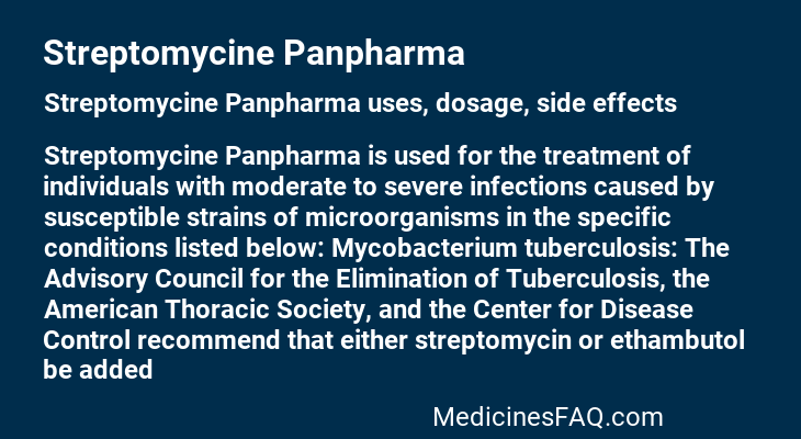 Streptomycine Panpharma