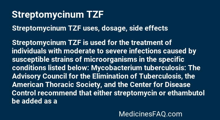 Streptomycinum TZF