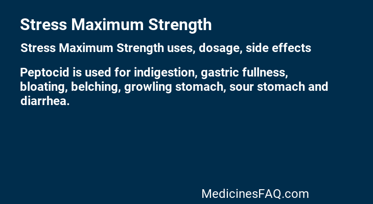 Stress Maximum Strength