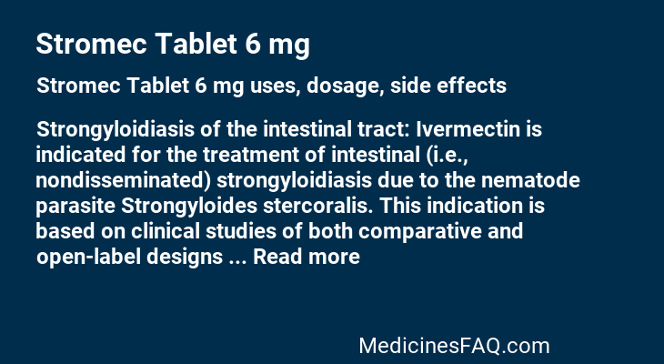 Stromec Tablet 6 mg
