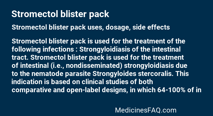 Stromectol blister pack