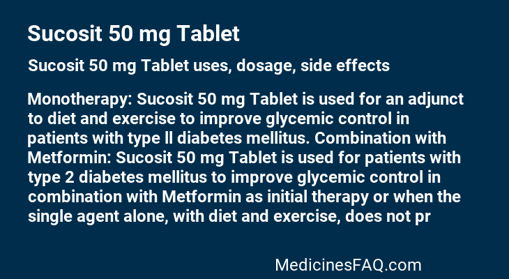 Sucosit 50 mg Tablet