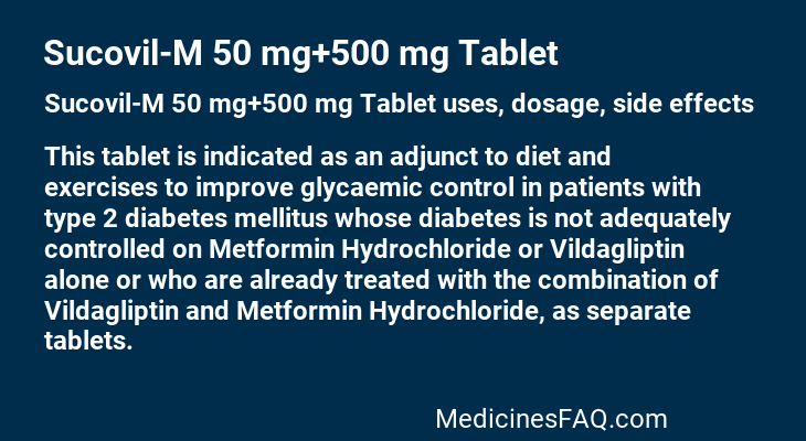 Sucovil-M 50 mg+500 mg Tablet