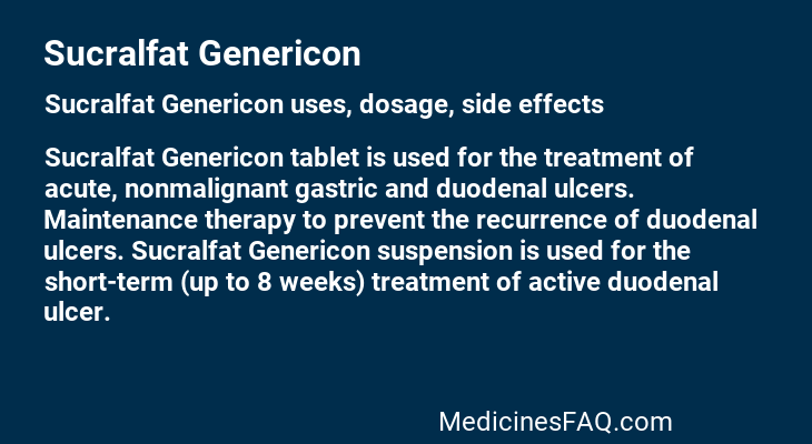 Sucralfat Genericon