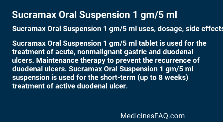 Sucramax Oral Suspension 1 gm/5 ml