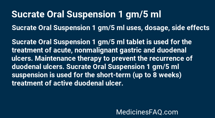 Sucrate Oral Suspension 1 gm/5 ml