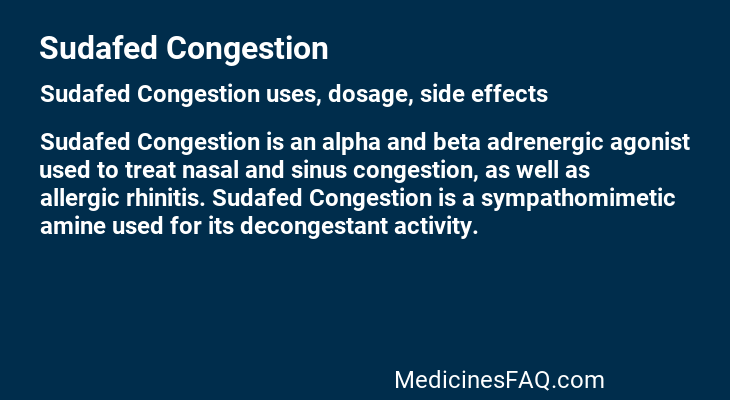 Sudafed Congestion