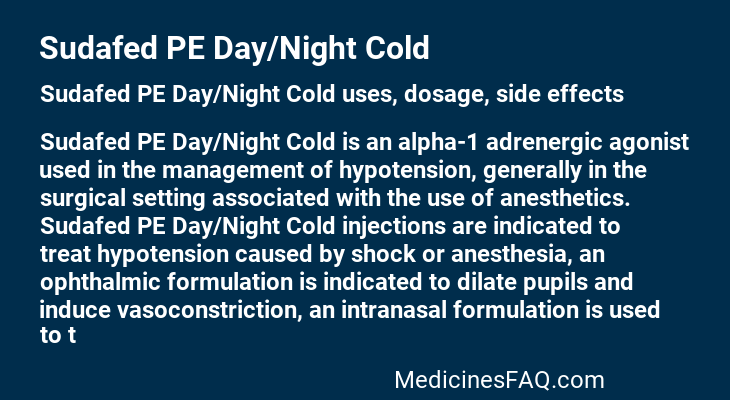 Sudafed PE Day/Night Cold
