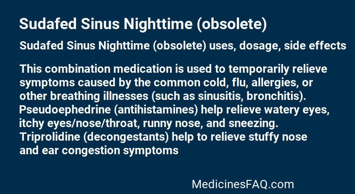 Sudafed Sinus Nighttime (obsolete)