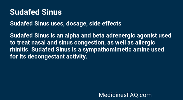 Sudafed Sinus