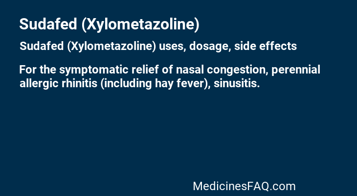 Sudafed (Xylometazoline)