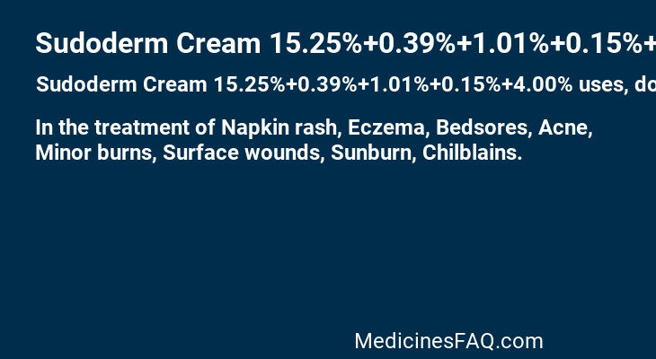 Sudoderm Cream 15.25%+0.39%+1.01%+0.15%+4.00%