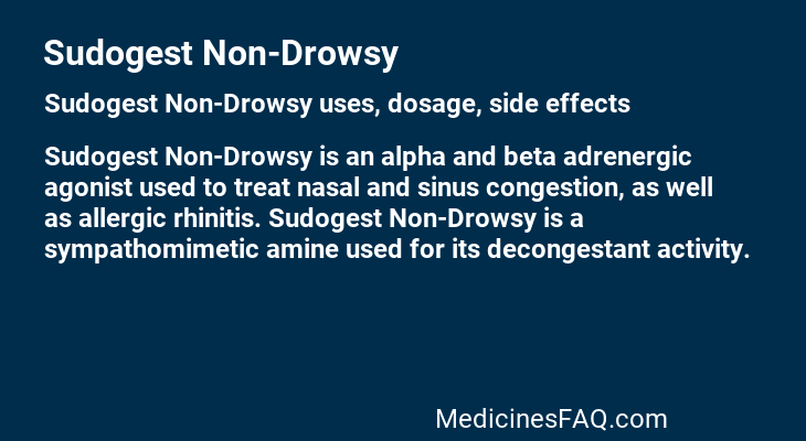 Sudogest Non-Drowsy