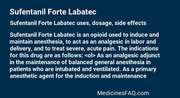 Sufentanil Forte Labatec