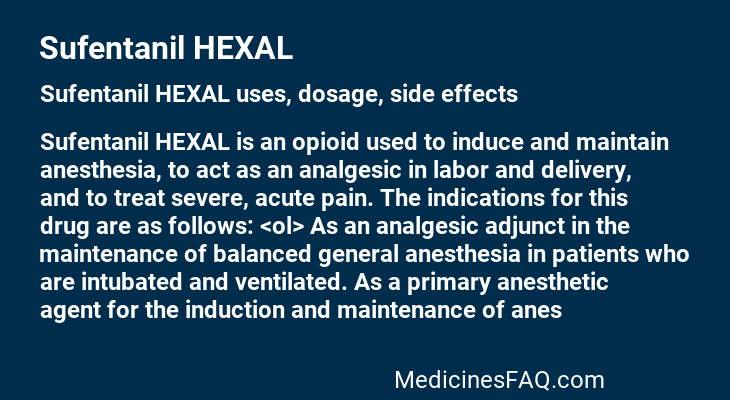 Sufentanil HEXAL