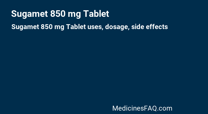 Sugamet 850 mg Tablet