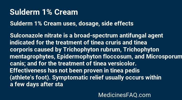 Sulderm 1% Cream