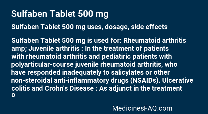 Sulfaben Tablet 500 mg