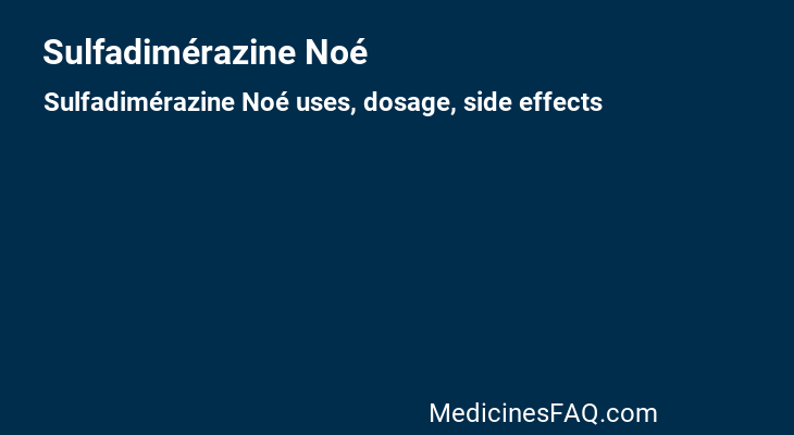 Sulfadimérazine Noé